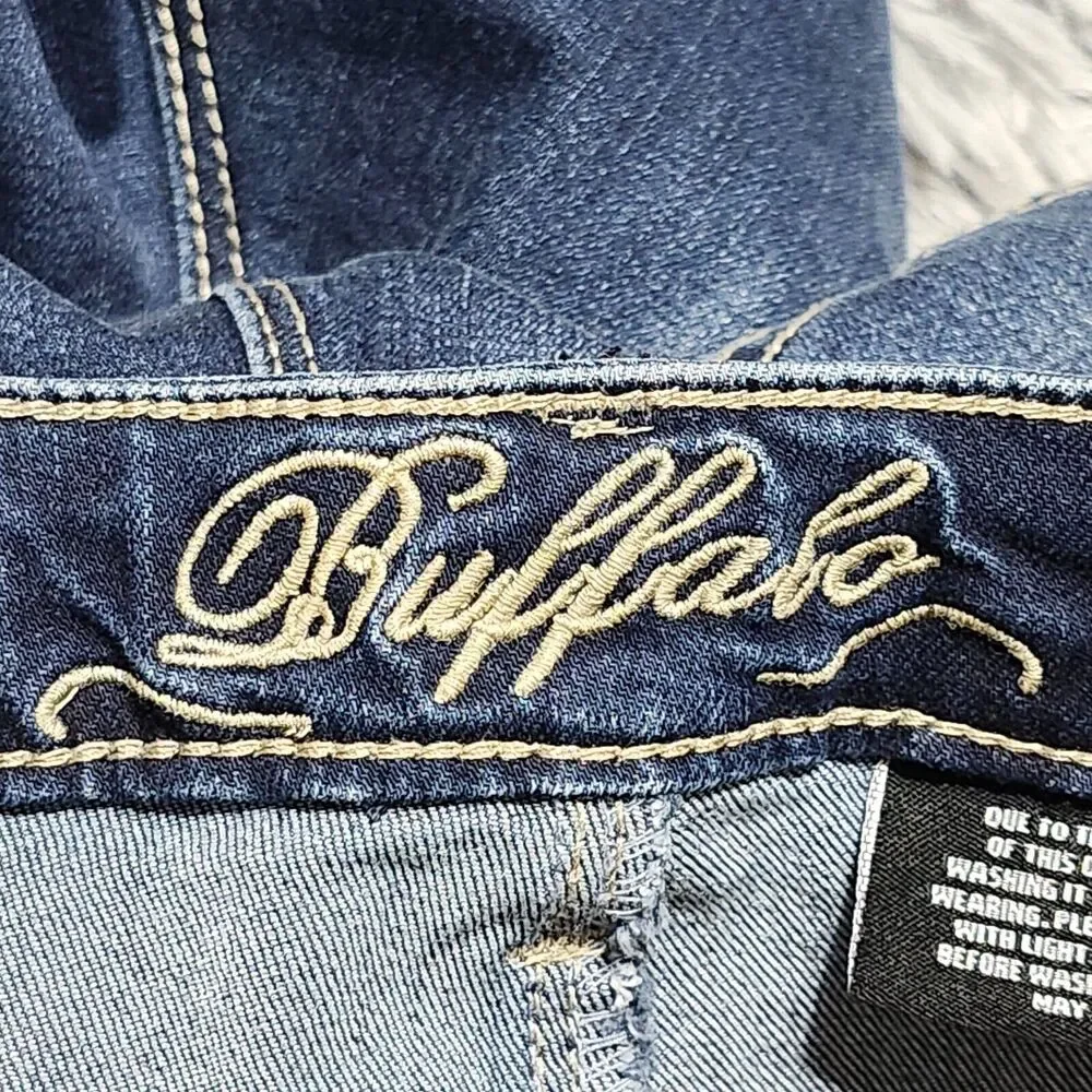 Buffalo David Britton Misha Jeans Womens 12x32 (34x32) Mid Straight Leg Stretch‎